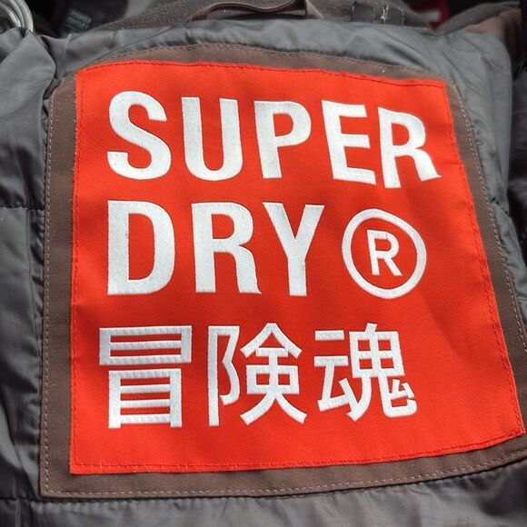 Superdry Windcheater Jacket Coat Brown Size Large - Picture 9 of 11